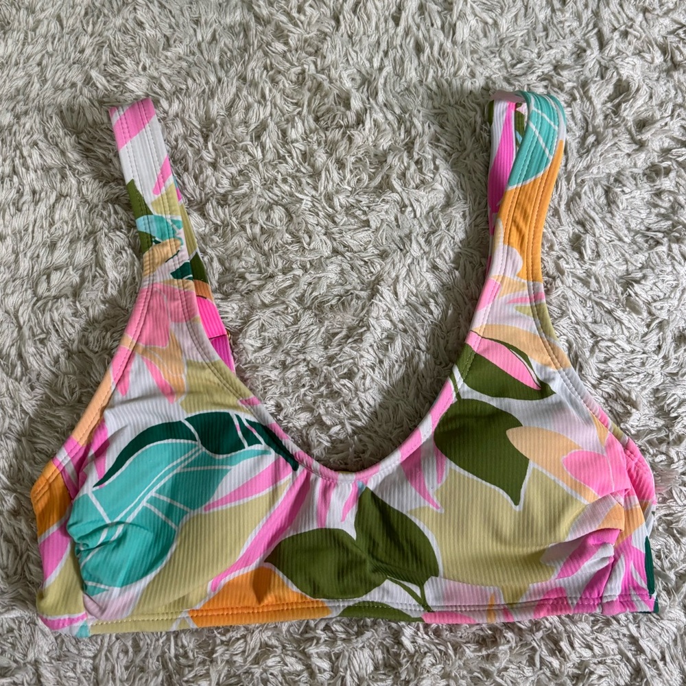Colorful Floral Bikini Top